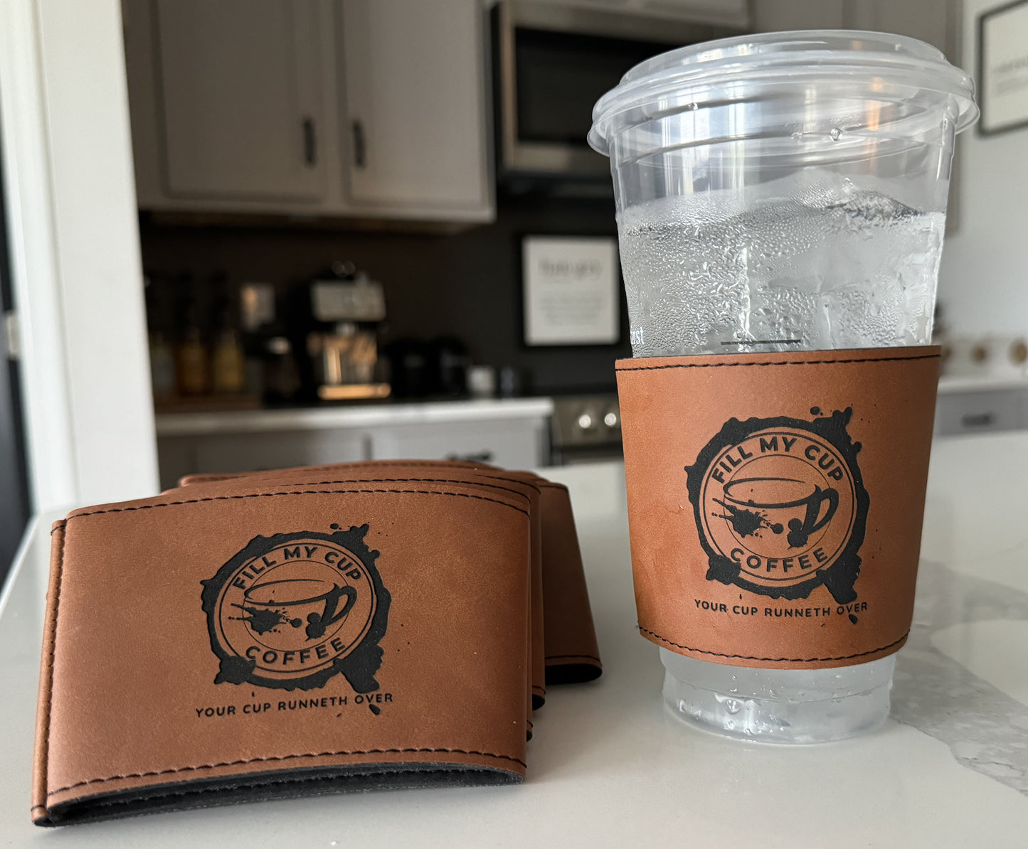 Leatherette Rawhide Cup Sleeve