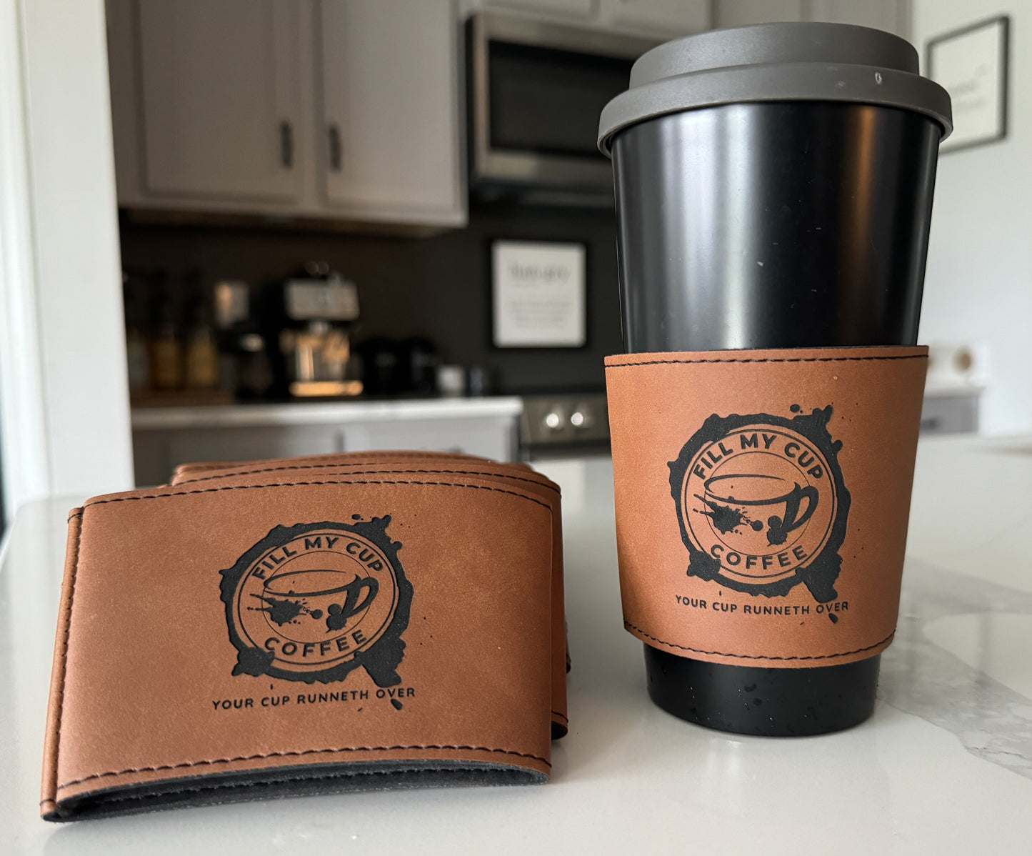 Leatherette Rawhide Cup Sleeve